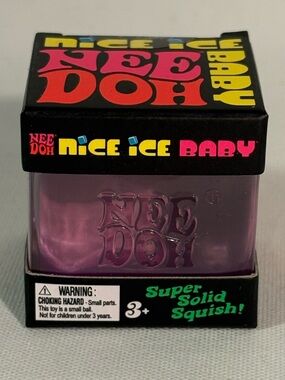 💜 [2/$25] NEE DOH NICE ICE BABY SUPER SOLID SQUISH PURPLE VIRAL FIDGET TOY 💜